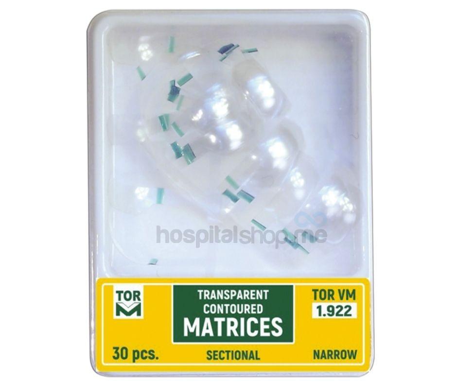 TOR VM Transparent Sectional Contoured Matrices Narrow Width 5mm 30Pcs 1.922