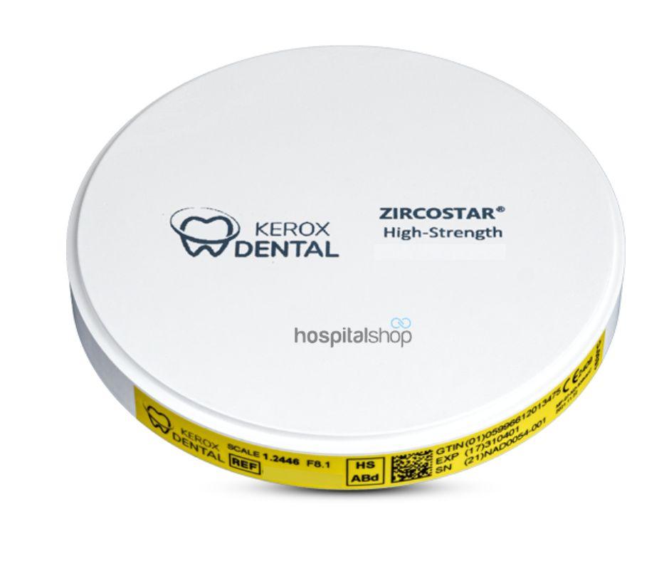 Kerox Zircostar Monolithic High Strength Zirconia Disc AB Light 98 X 16mm CALN9816AP